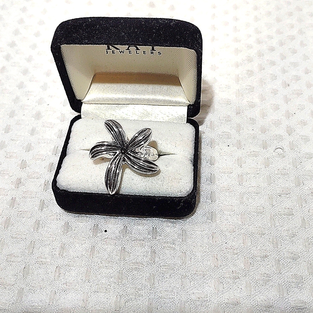 Sterling Silver Dancing Starfish Ring - image 1